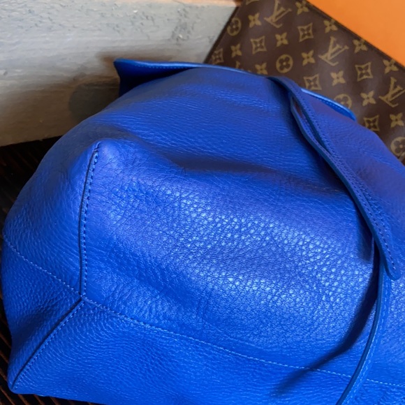 Mansur Gavriel pebbled leather backpack in Blue - Picture 11 of 17